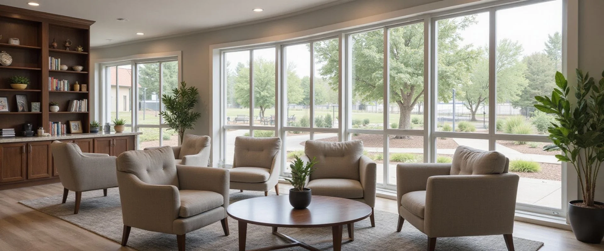 Clubhouse lounge in a new apartment community